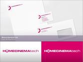 Création de l'identité d'une entreprise de homecinema. 