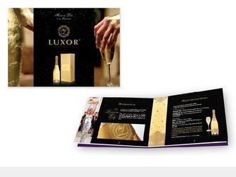 SUJET : Plaquette entreprise (plaquette print & web)- INTERVENTION : Conception, cration, ralisation - CLIENT : Luxor, la Boisson en Or - Champagne