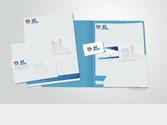 Création graphique du logo, carte de visite, papier entête, enveloppe et plaquette