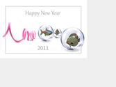 Carte de vux recto verso happy new year 2011 pour un particulier. 