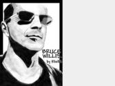 Un portrait de Bruce Willis, d aprs photo.