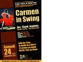 Affiche réalisée pour le concert intitulé "Carmen in Swing".
