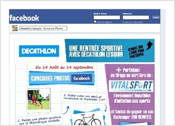 Création graphique / développement /formation

Dans le but de fidéliser la clientèle de son magasin de Lesquin, Décathlon a fait appel à nous pour le développement d?un concours photo sur le thème de la « Rentrée ». Nous avons designé , développé cette application et l?avons installée sur la page facebook du magasin. Nous avons également formé ,sur la base d?un document de formation, les responsables en interne pour qu?ils puissent administrer le concours
