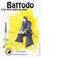 Le battodo est l'art martial japonais consistant à trancher avec le sabre. Un art martial traditionnel beaucoup moins pratiqué que le judo ou le karaté!
*
Temps de réalisation... Moins d'un mois à partir du moment où les discussions sur la posture ont été terminées et le croquis de départ accepté.
Cependant, cette affiche me laisse un goût d'imparfait. Axée sur l'aspect technique, elle n'oriente pas l'esprit vers les traditions japonaises, ce que je regrette. J'avais proposé une branche d'arbre façon "bouquet zen" s'arquant sur le bord, elle a été refusée (manier le sabre sous un arbre étant dangereux).
*
Les couleurs sont celles des affiches qui existaient déjà pour la même association. Une explosion jaune de "ki" autour du personnage en hakama bleu... Même police de caractère, également, que lesdites autres affiches.
*