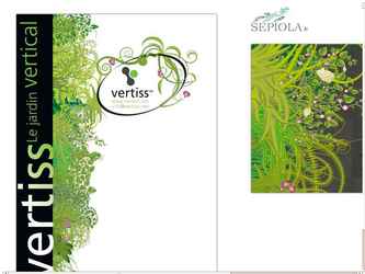 Illustration d'un jardin vertical pour la société Vertiss.
Dessin vectoriel.