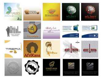 Planche de logos pour divers secteurs d'activité.