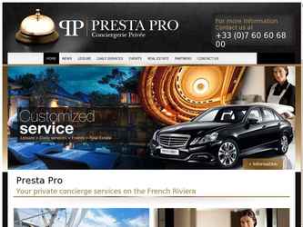 Création du site de la société Prestapro