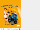 Création d'une affiche publicitaire pour la promotion d'une entreprise de location de scooter à Rome.