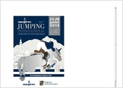 Affiche pour un concours international de saut d'obstacles à Megève.