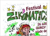 realisation de l'affiche et flyers pour le festival Zik'omatic d'Auxerre 