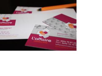 Logotype, carte de visite, carte commerciale et entête de lettre.