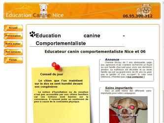 Réalisation du Site Internet de l'entreprise d'éducation Canine.