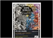 Conception et impression d'affiches pour le vernissage d'une artiste.
Grande liberté de travail avec pour obligation de mettre en avant ses tableaux.