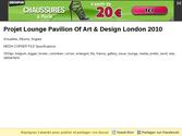 Projet de dcoration pour le Lounge du Pavilion of Art & Design 2010 en cours de ralisation