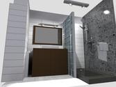 Projet de rnovation de salle bain (particulier) ralisation 3d