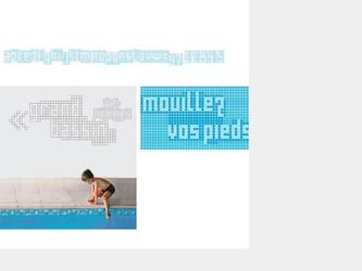 Identit visuelle et cration typographique (qui rappelle la mosaque des piscines anciennes) pour la piscine des Weppes.