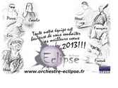 Réalisation d'une carte de voeux virtuelle pour le groupe musical ECLIPSE (Dépt.79).