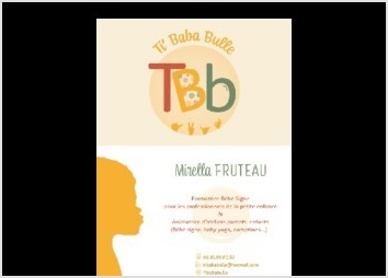 Création du logo, charte graphique et de la carte de visite recto verso pour l'entreprise Ti Baba Bulle.