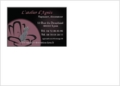 Création de la carte de visite d'un tapissier sur Lyon d'après un logo existant