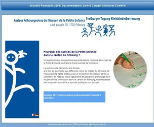 Site internet de prsentation des Assises de la petite enfance de Fribourg. 2 Templates et site multilingue.
