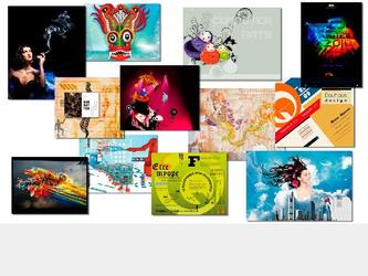 Exemples d images d ouverture cres pour illustrer les tapes dans le magazine Computer arts.