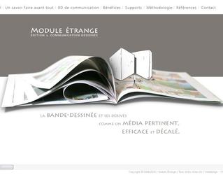 Cration graphique, direction artistique et ralisation du site gnraliste, du site "sant" et de la plaquette de l diteur Module trange.