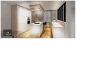 Visualisation 3D d'un projet de création d'une cuisine pour une agence d'architecture intérieure.