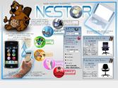 Illustration du concept d un assistant shopping en ligne devant porter le nom de Nestor. Concours en attente de rponse.