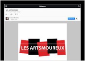 LES ARTMOUREUX logo , papier en tete et couverture fb
